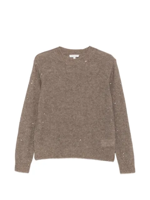 Paper Lace Pullover mit Pailletten