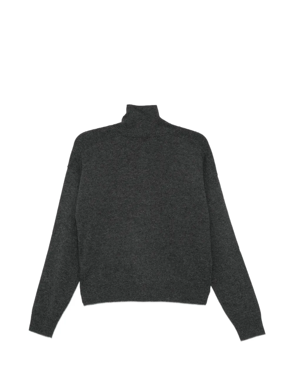 Seventy Button-up trui met hoge hals Grijs