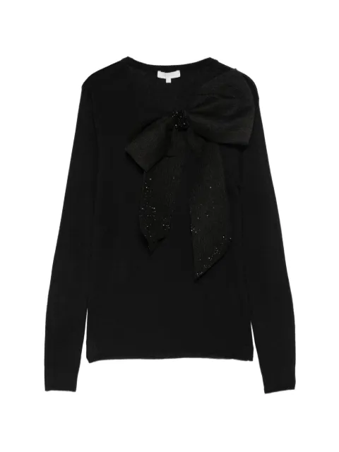 Paper Lace Bluse mit Schleifendetail
