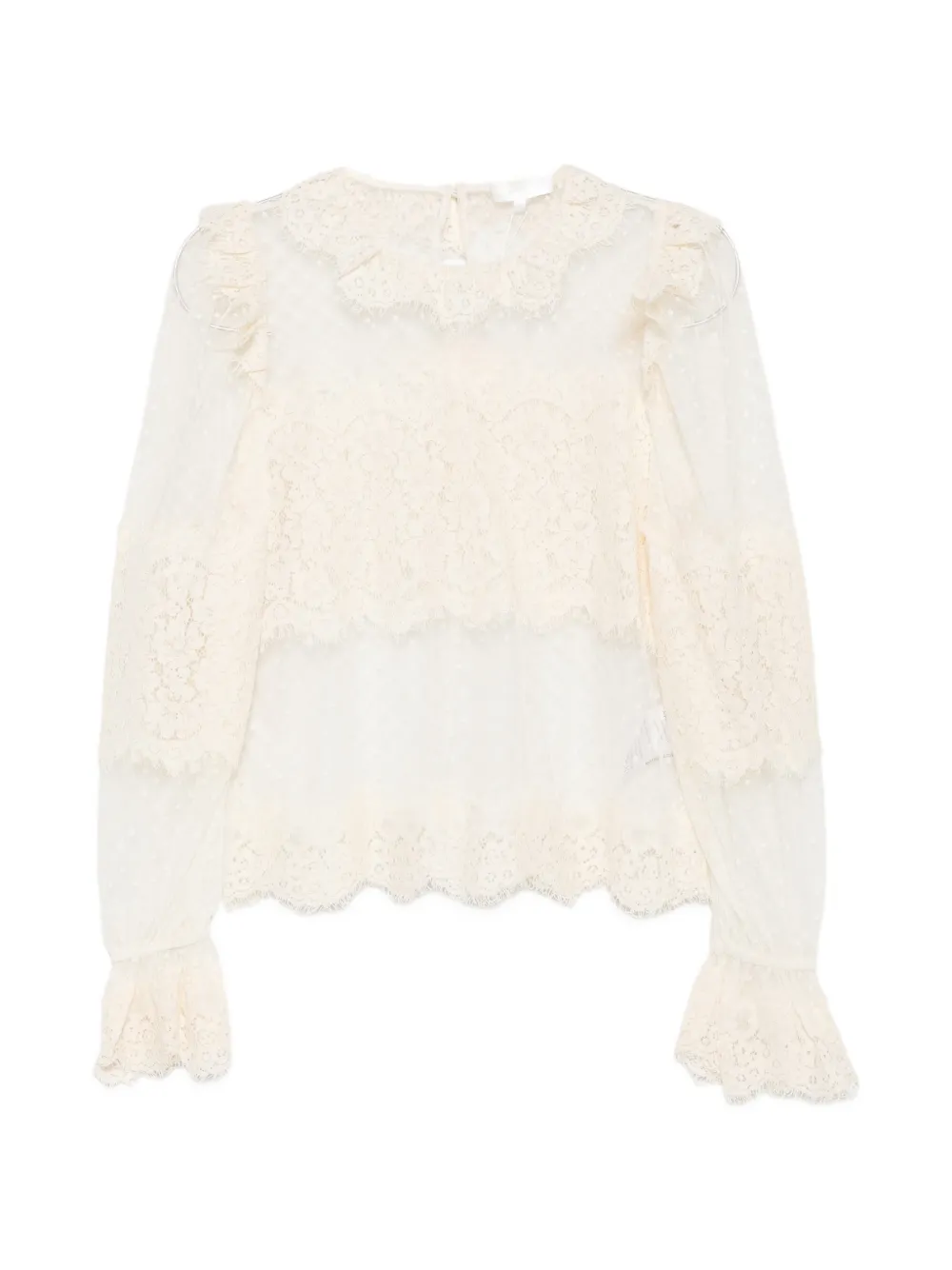 Paper Lace lace-panelled blouse
