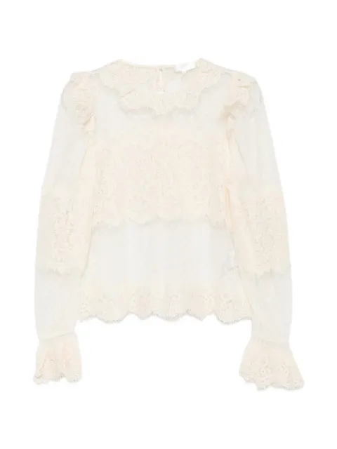 Paper Lace lace-panelled blouse