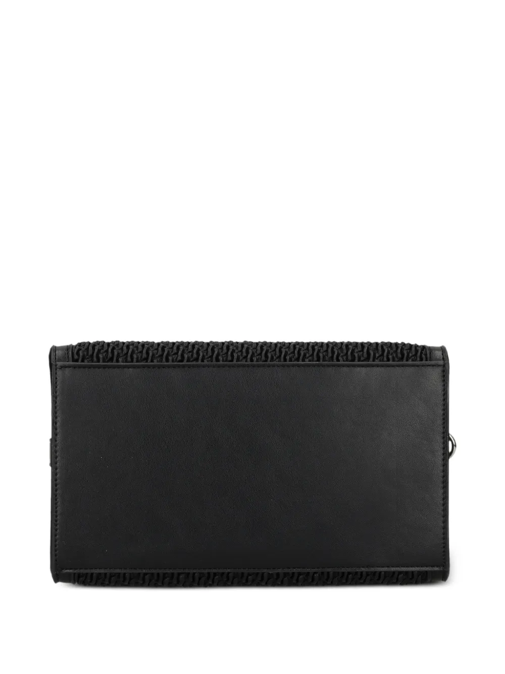 Armani Exchange logo-plaque woven tote bag Zwart