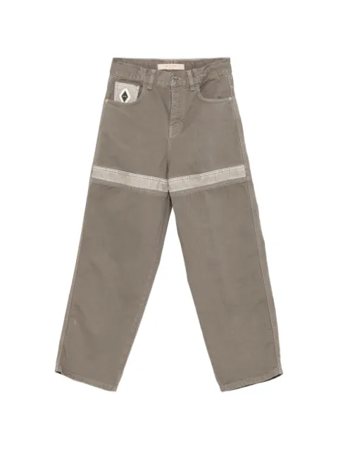 YES LONDON logo-patch panelled jeans