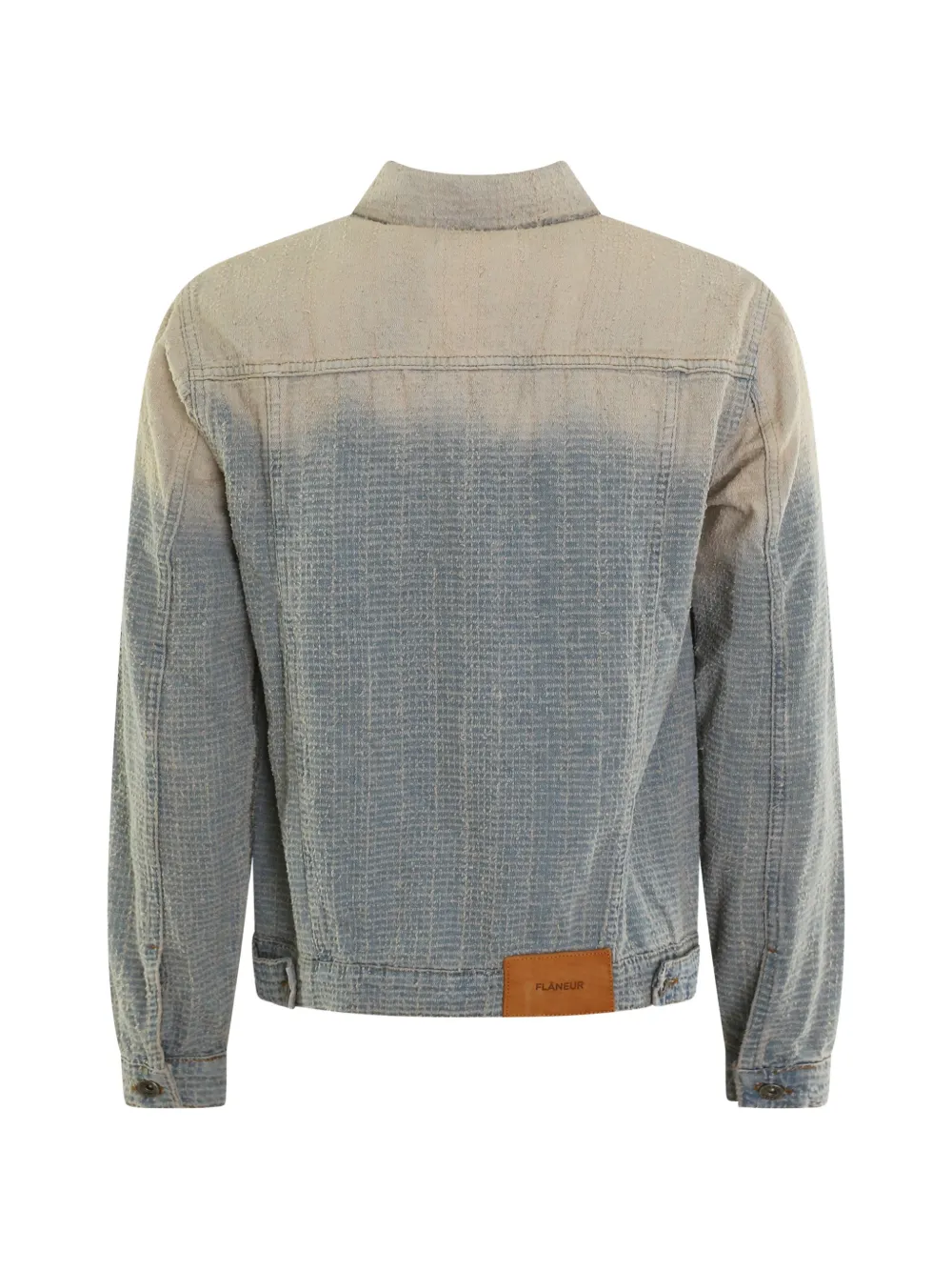 FLÂNEUR Vervaagd tweed denim jack Blauw