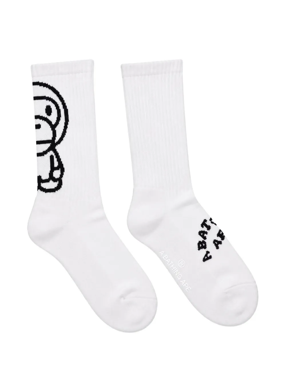 A BATHING APE® Baby Milo intarsia socks - Blanc A BATHING APE® Baby Milo intarsia socks - Blanc