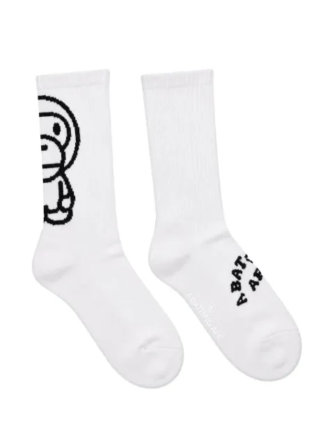 A BATHING APE® Baby Milo intarsia socks