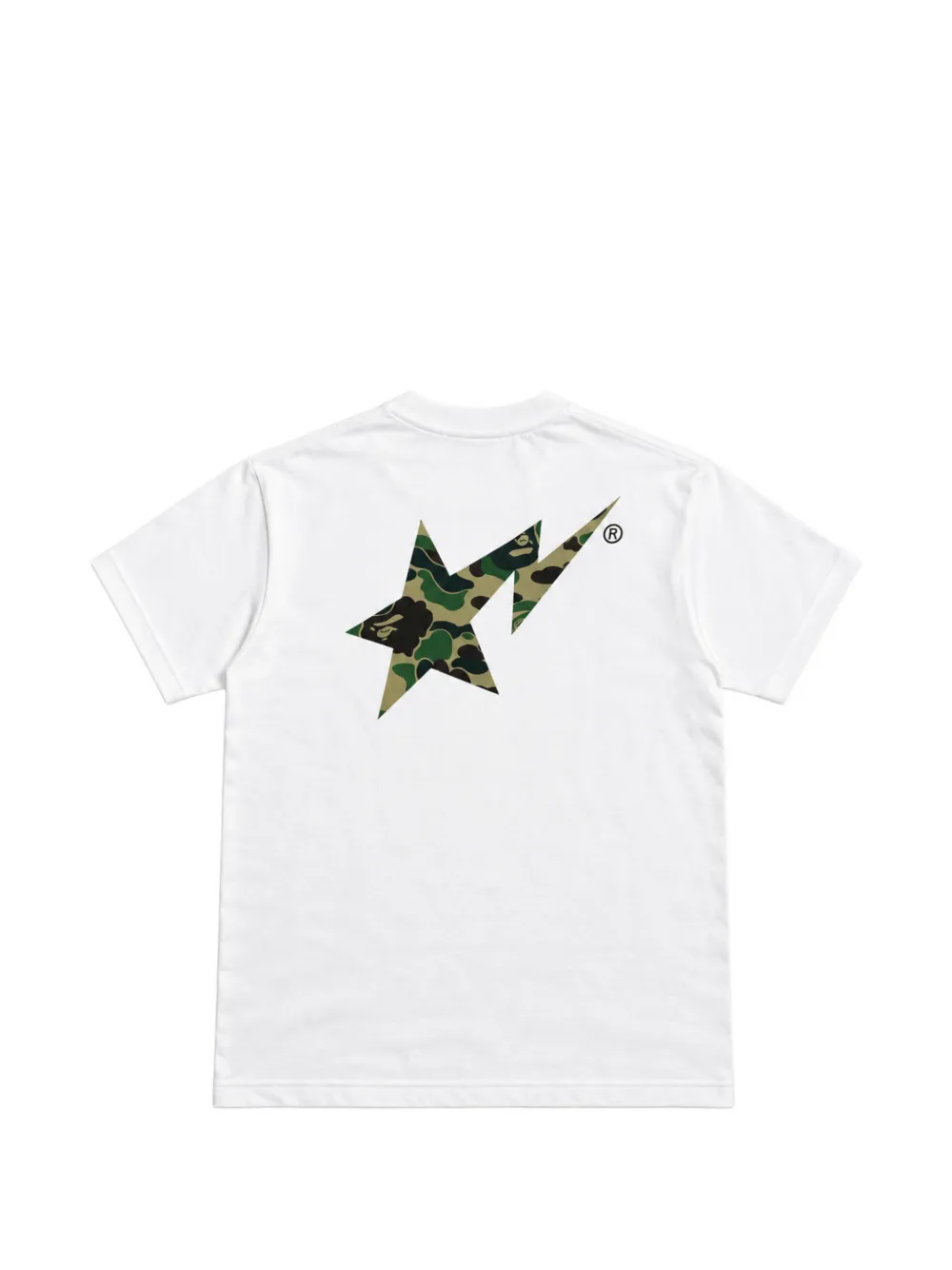 A BATHING APE Bape Sta T-shirt met camouflageprint Wit