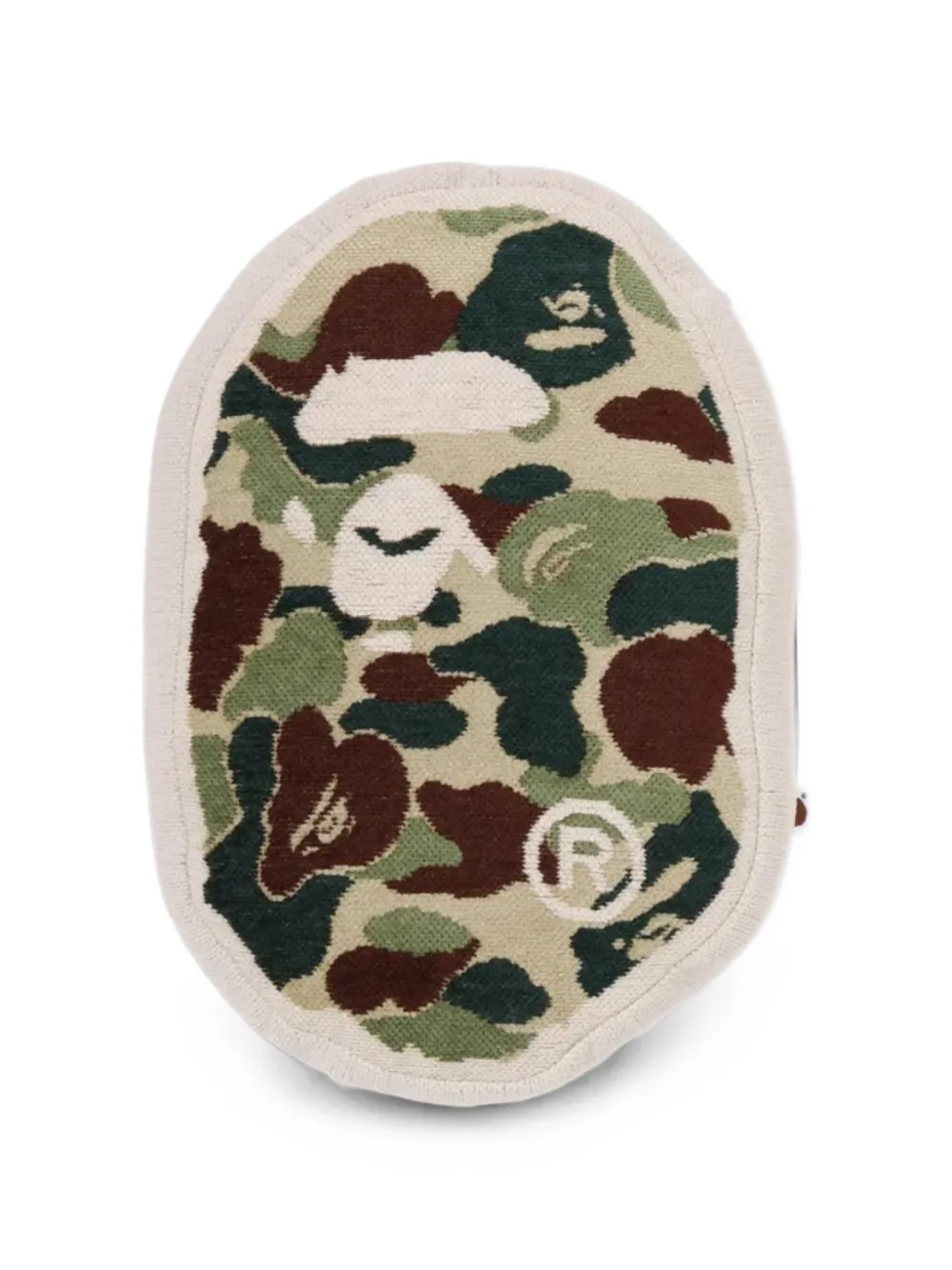 A Bathing Ape Abc Camo Ape Head Cushion In Neutrals