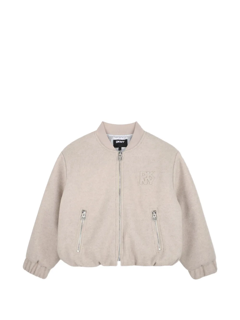 Dkny Kids Bomberjacke mit Logo-Stickerei - Nude