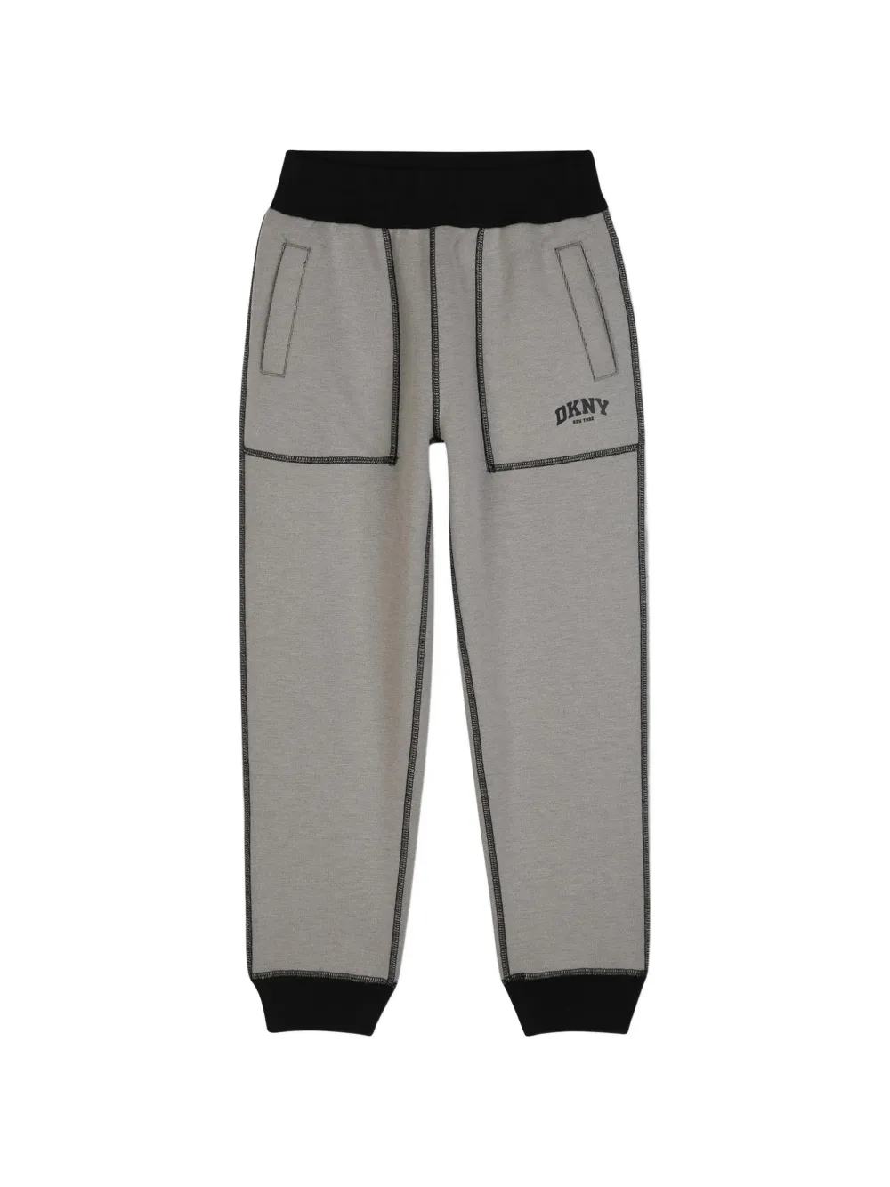 Dkny Kids Omkeerbare trainingsbroek met contrasterende stiksels Grijs