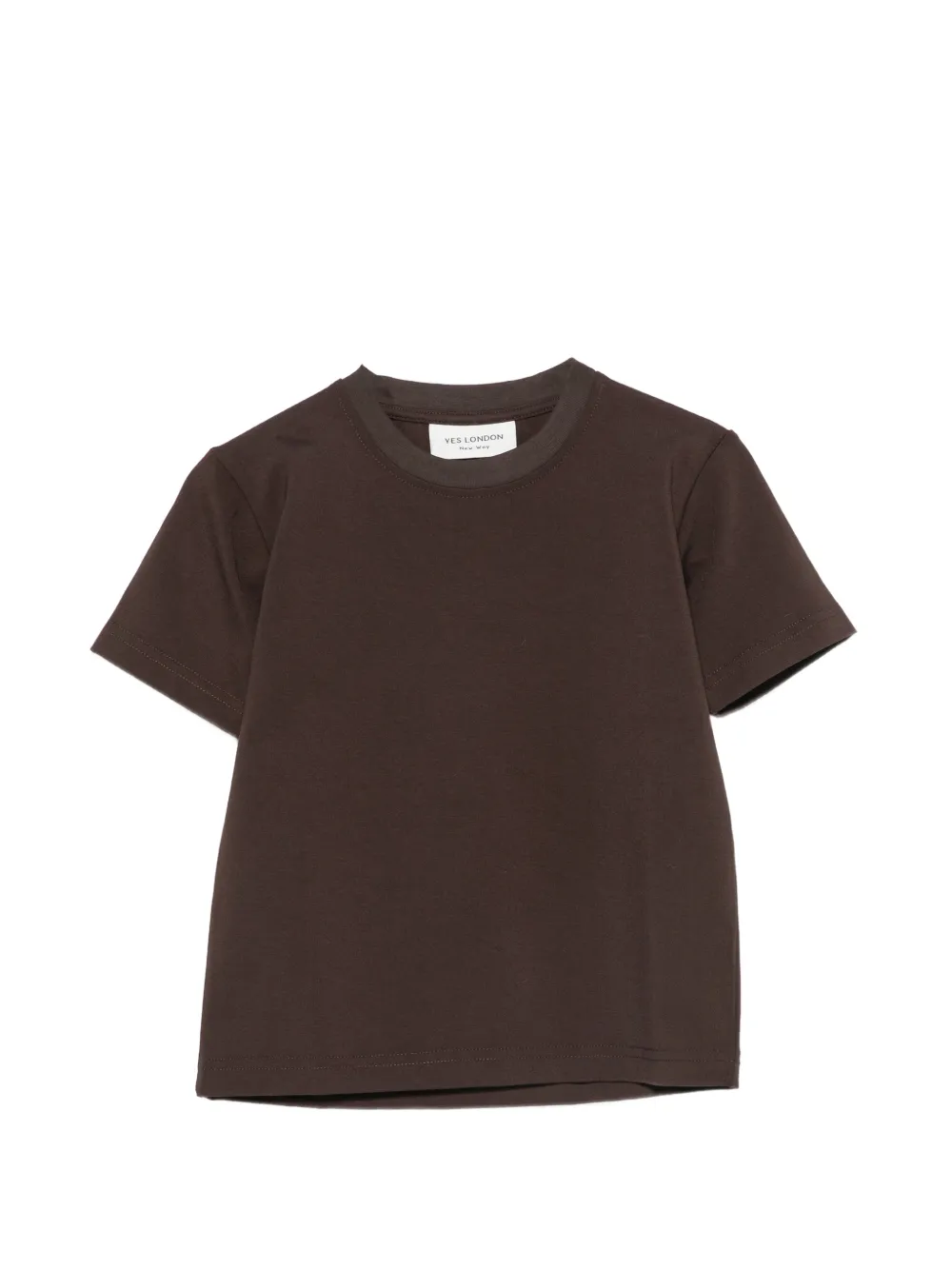 YES LONDON logo-patch T-shirt - Marrone
