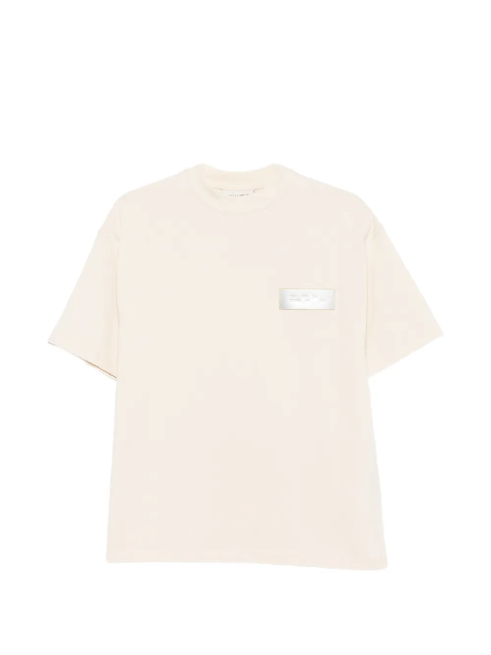 YES LONDON logo-patch T-shirt - Toni neutri