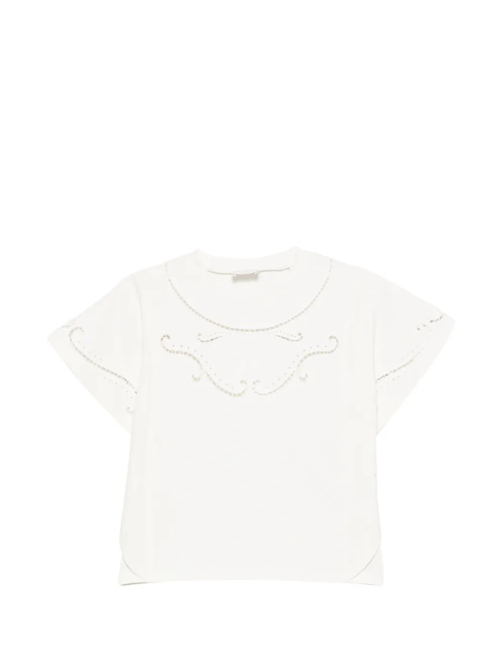 MARANT ÉTOILE broderie-anglaise cut-out T-shirt - Blanc