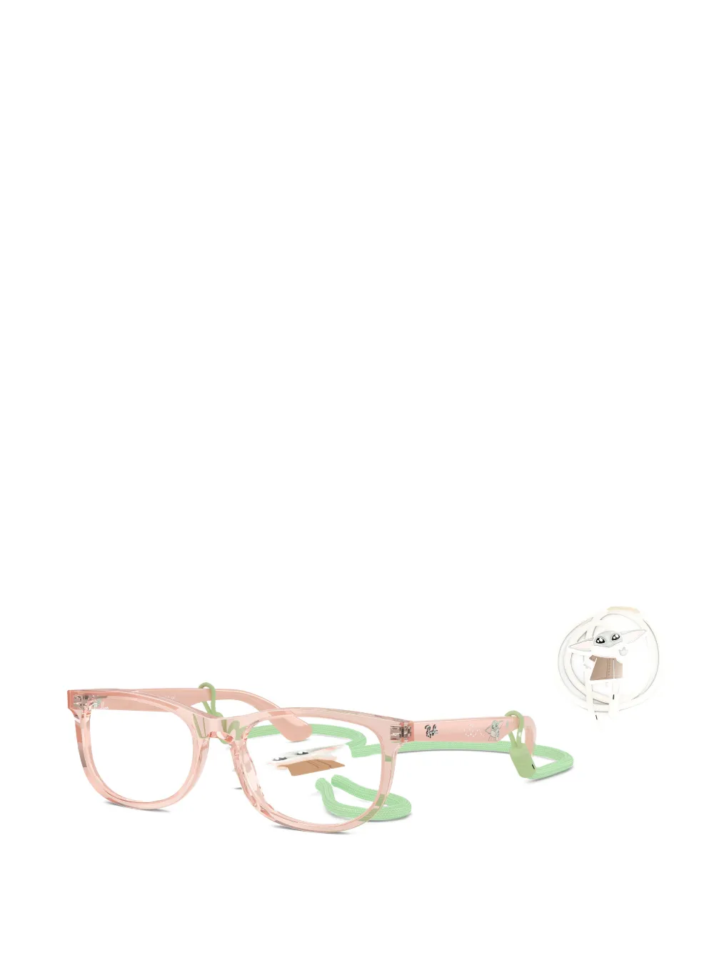 RAY-BAN JUNIOR Star Wars™ Grogu New Wayfarer mini-bril met geometrisch montuur Roze
