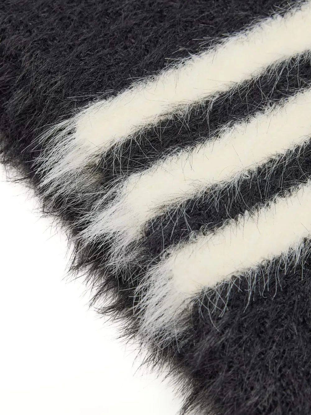 Y-3-Stripes sjaal met franje Zwart
