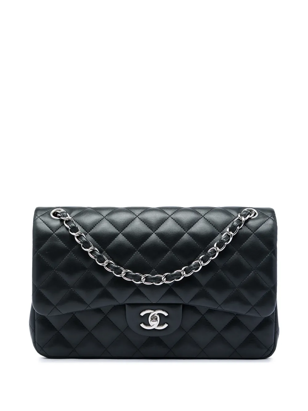 CHANEL Pre-Owned 2011 Jumbo Classic Lambskin Double Flap shoulder bag - Nero