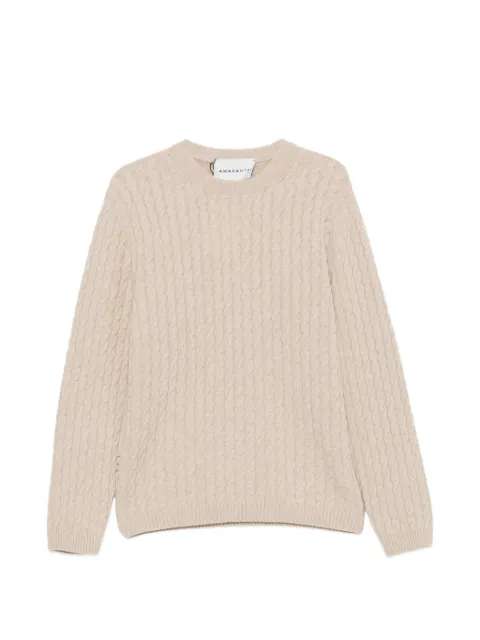 AMARANTO cable-knit sweater