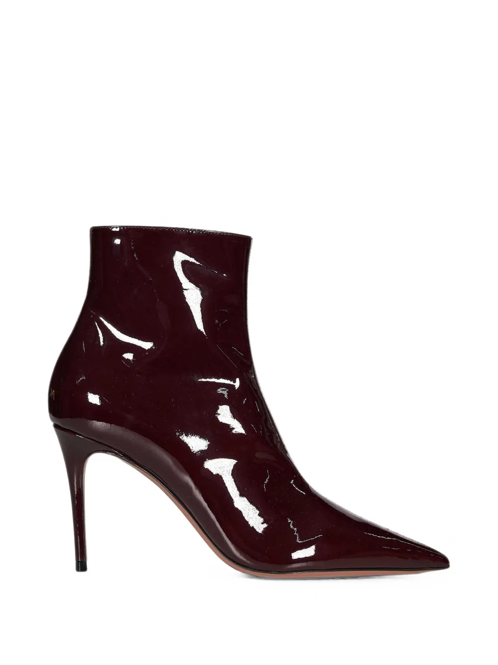 Paris Texas Vera Patent Leather Ankle Boots In Burgundy