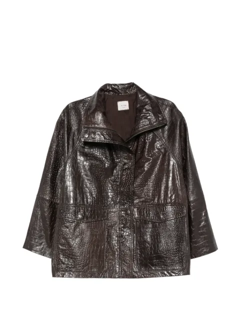 Alysi croc-effect leather jacket