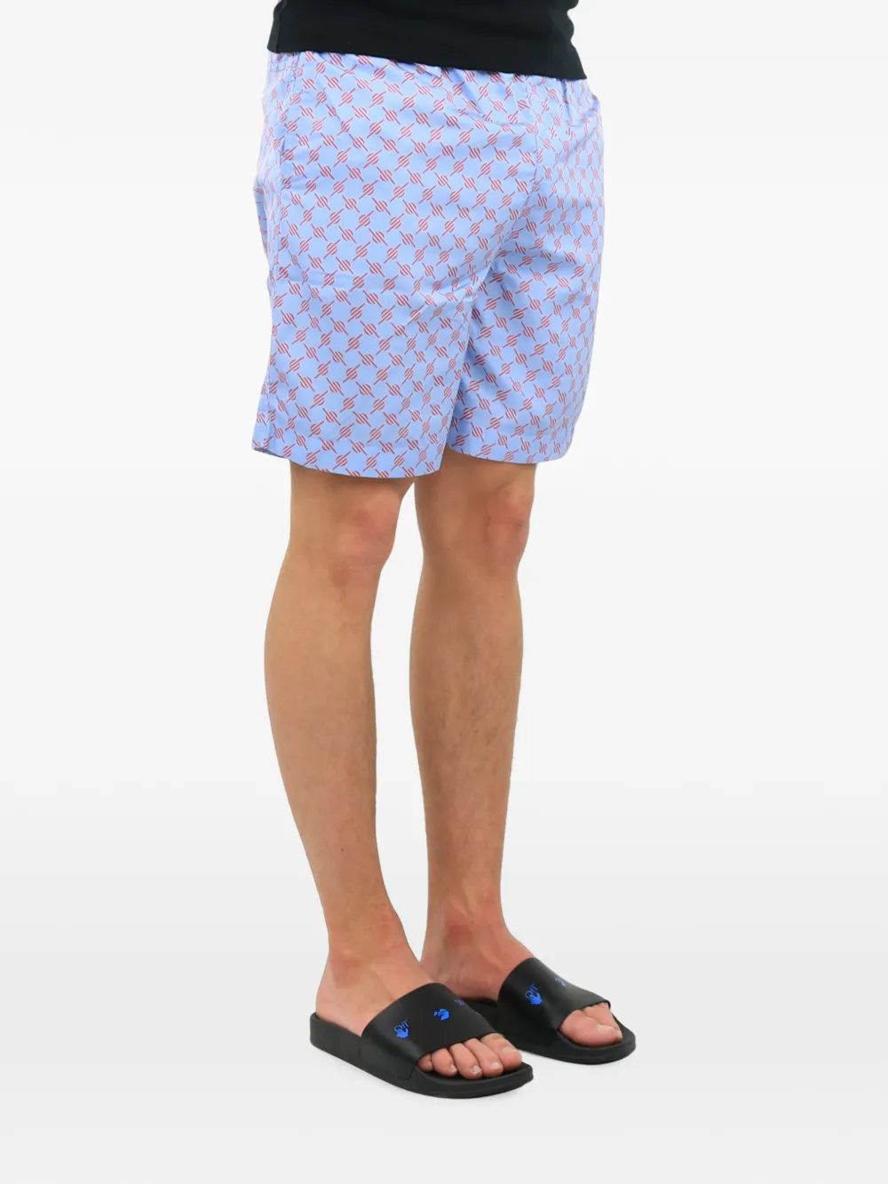 Daily Paper Kali 2 monogram-print shorts Blauw