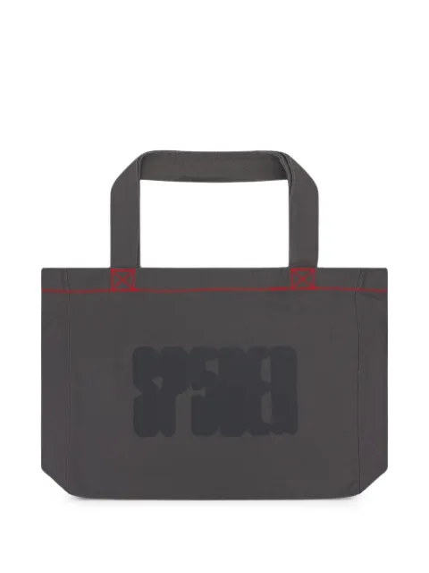 SP5DER contrast-stitch logo tote bag