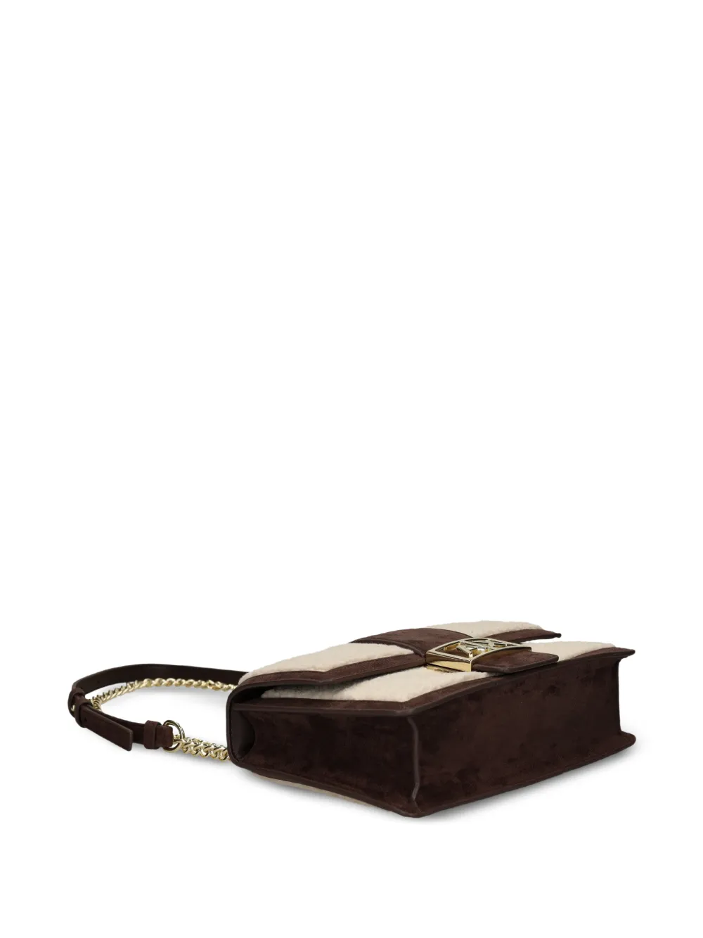 Armani Exchange Schoudertas met logoplakkaat Beige