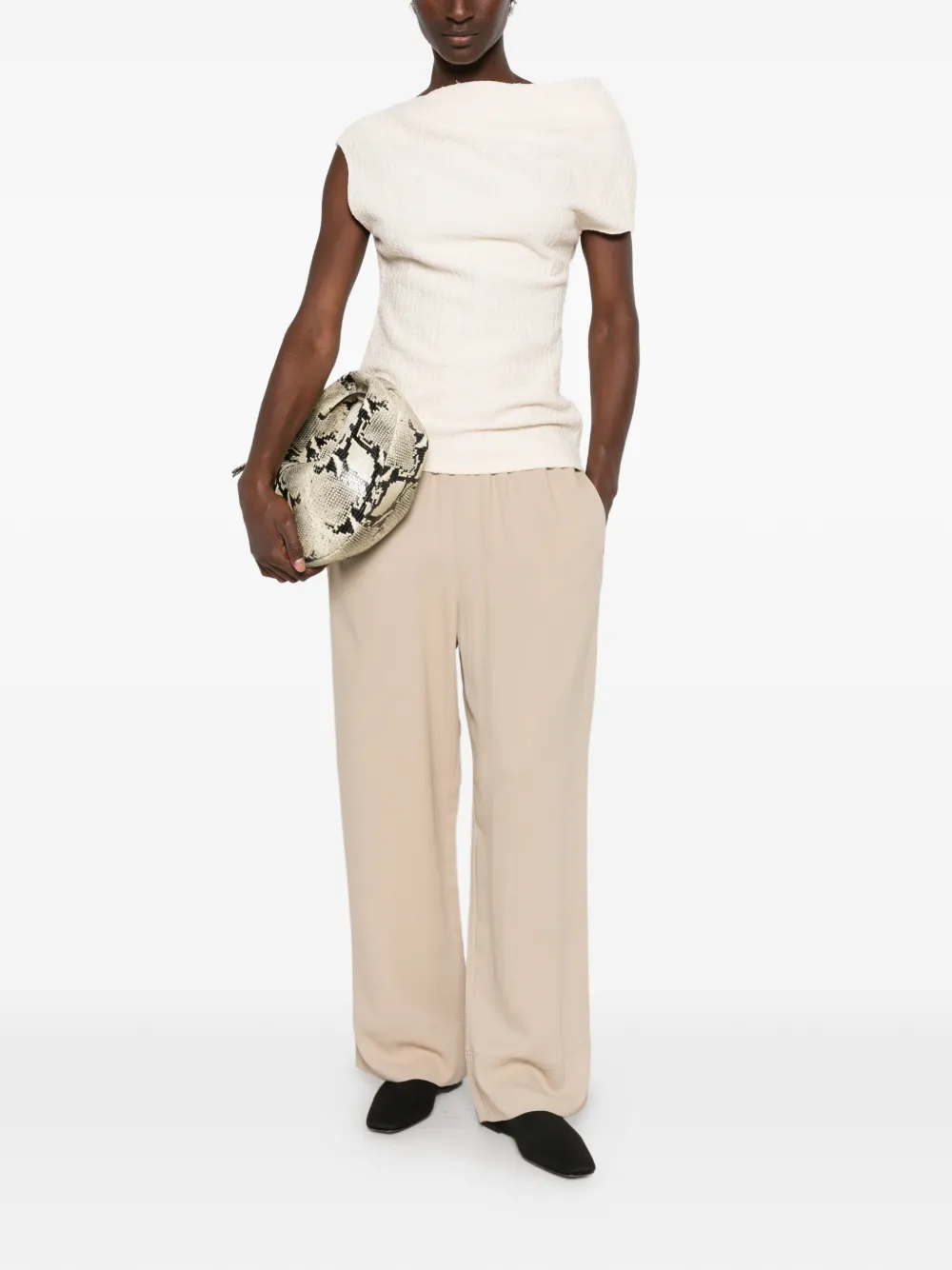 TOTEME elasticated-waistband trousers - Gris TOTEME elasticated-waistband trousers - Gris