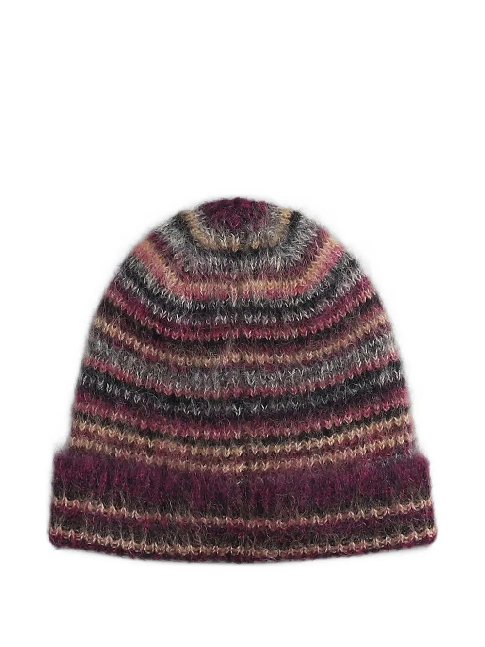 ISABEL MARANT Morenne striped beanie hat Paars