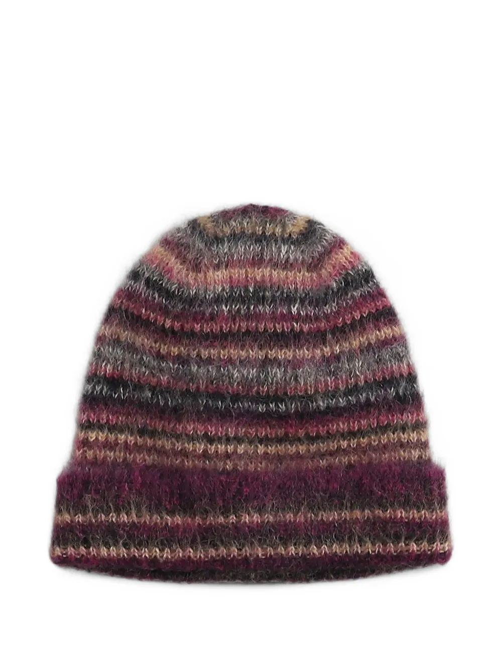 Isabel Marant Morenne Striped Beanie Hat In Purple