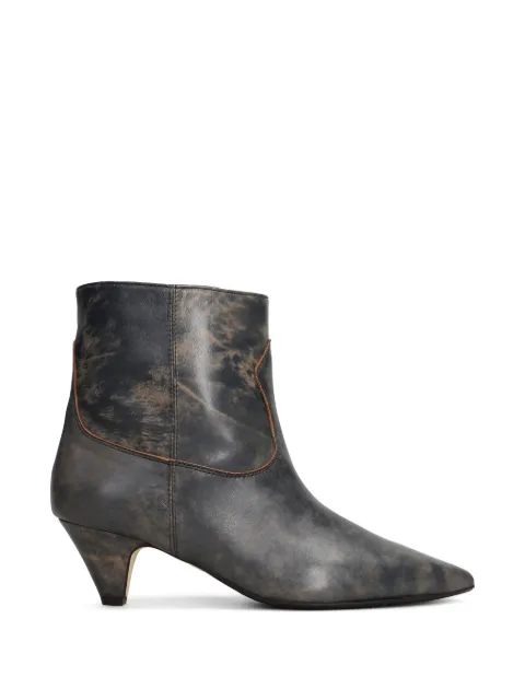 Anna F. bottines en cuir à effet usé