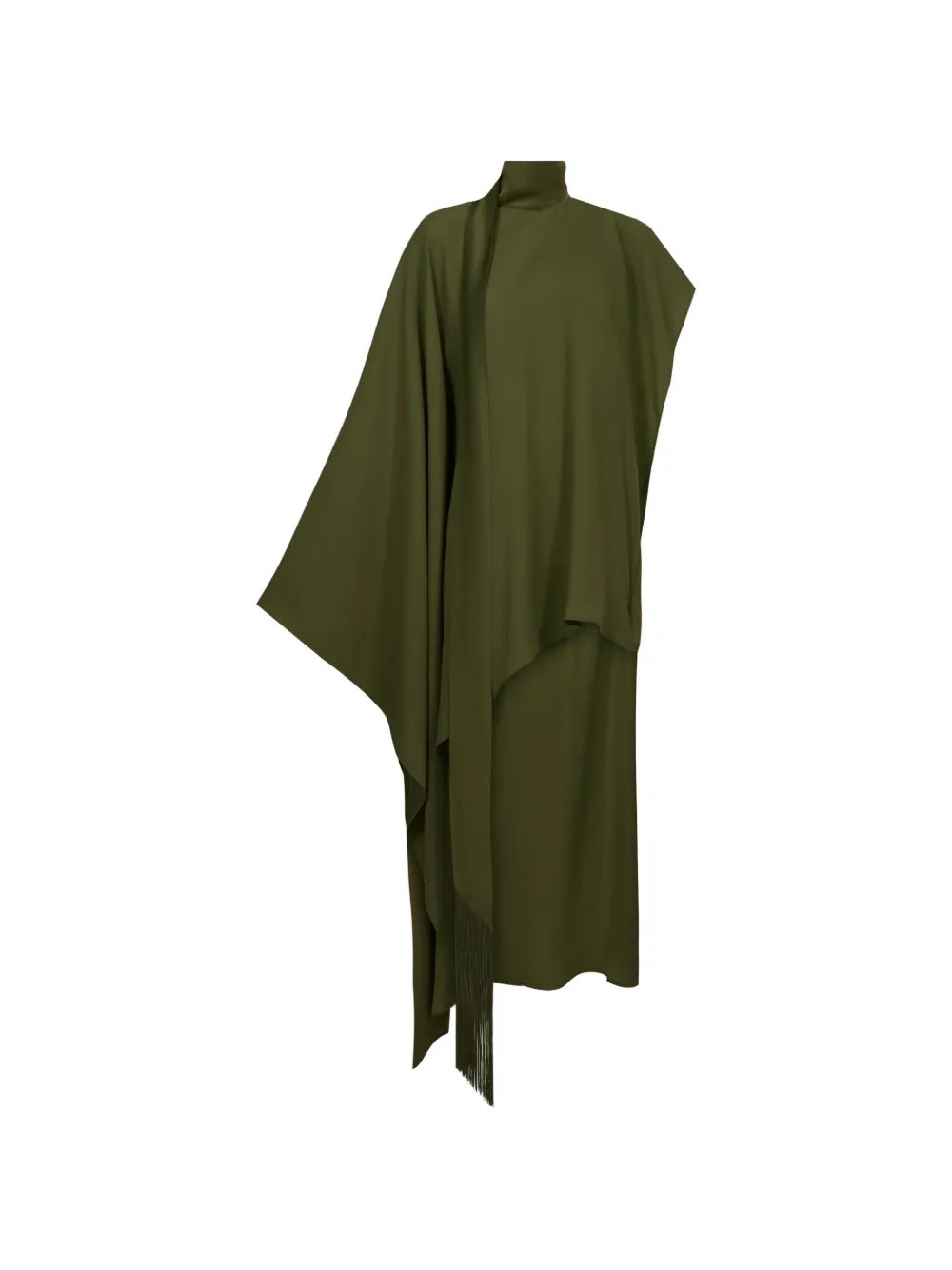 Taller Marmo California fringe-trimmed maxi kaftan dress - Verde