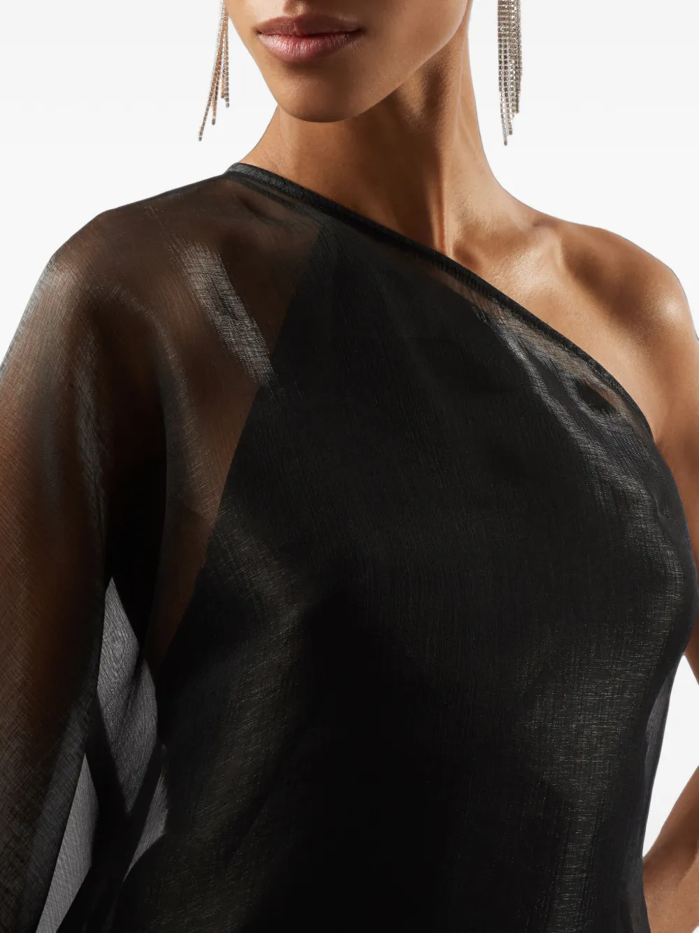 Taller Marmo Boston asymmetrische mini-jurk Zwart