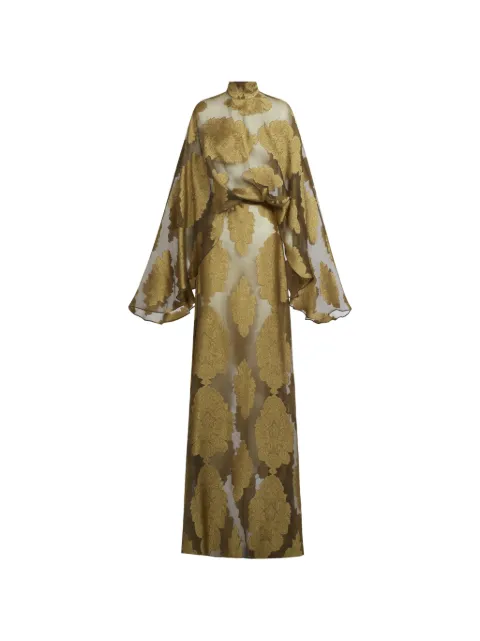 Taller Marmo Chimera damascus-jacquard maxi dress