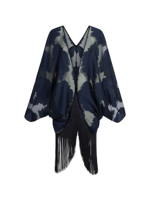 Taller Marmo manteau en soie à franges 1920