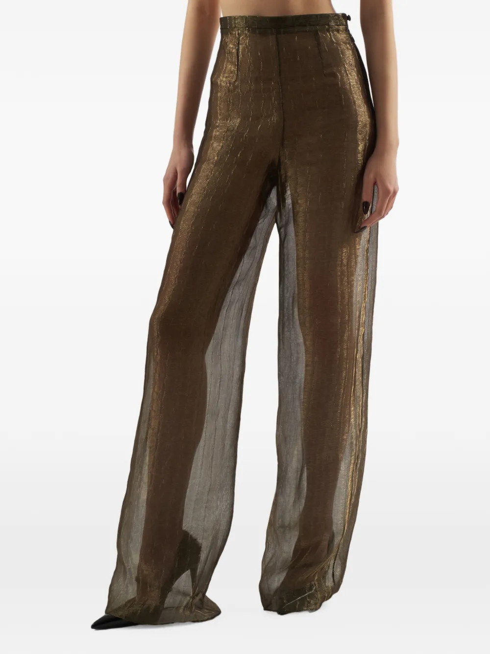 Taller Marmo Marlene metallic broek Goud
