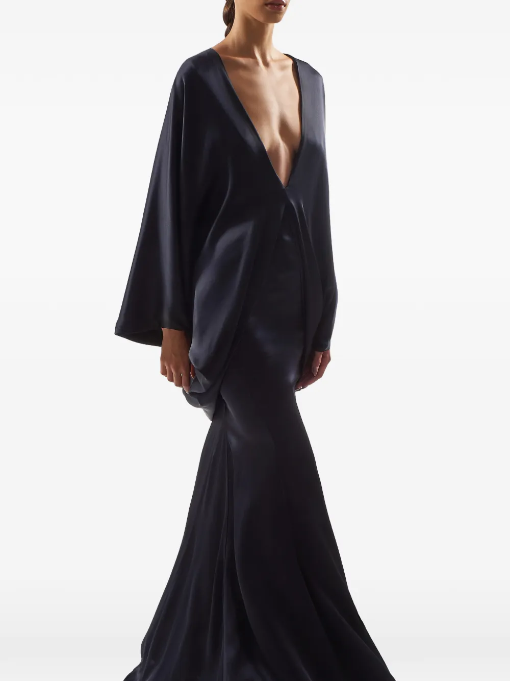 Taller Marmo Butterfly maxi gown Blauw