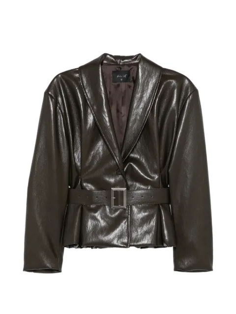 PHILIA LOFT belted faux-leather jacket