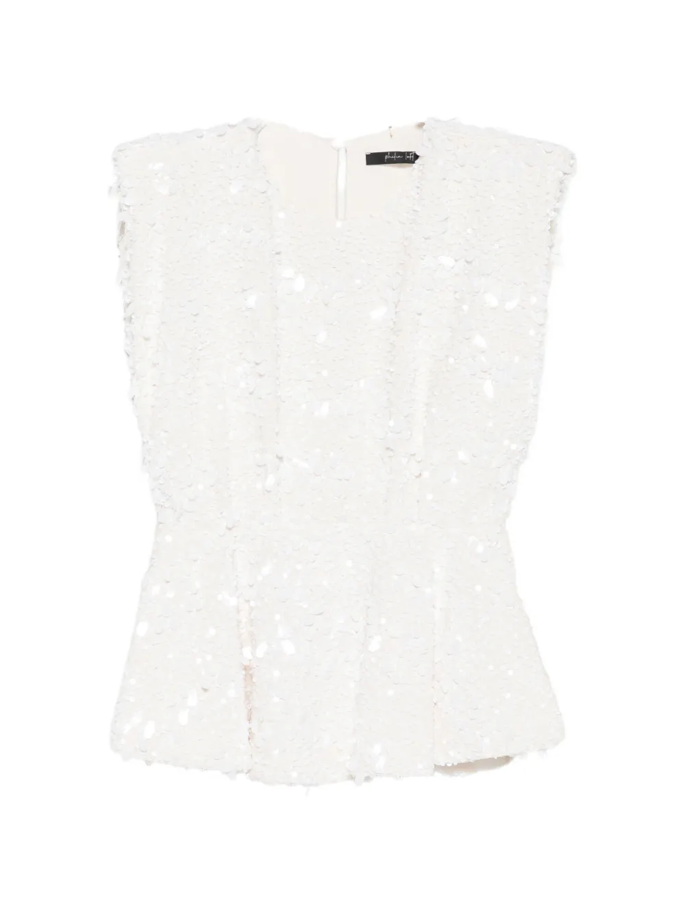 PHILIA LOFT sequin-embellished peplum top
