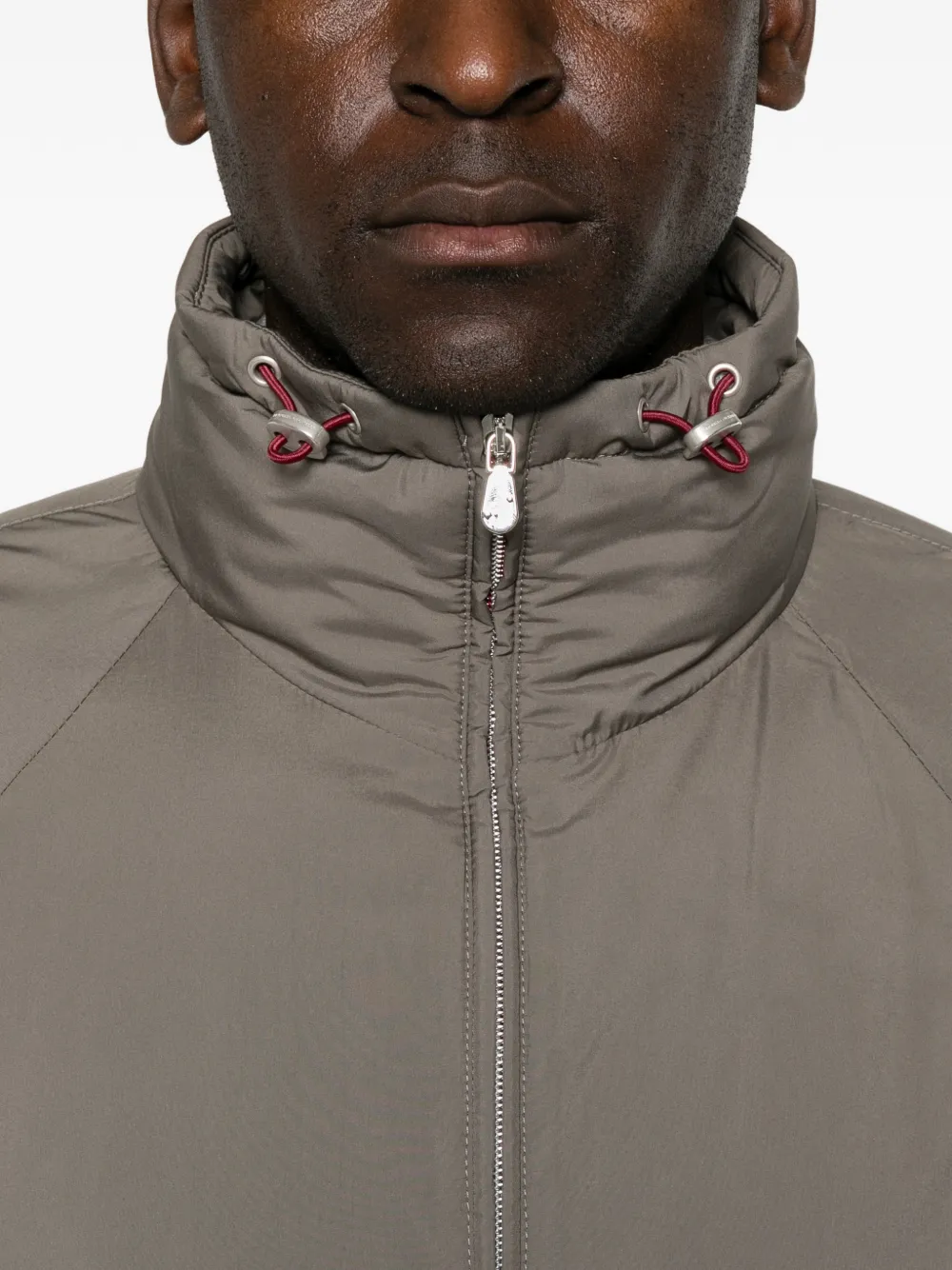 Brunello Cucinelli high-neck raglan-sleeve coat Grijs