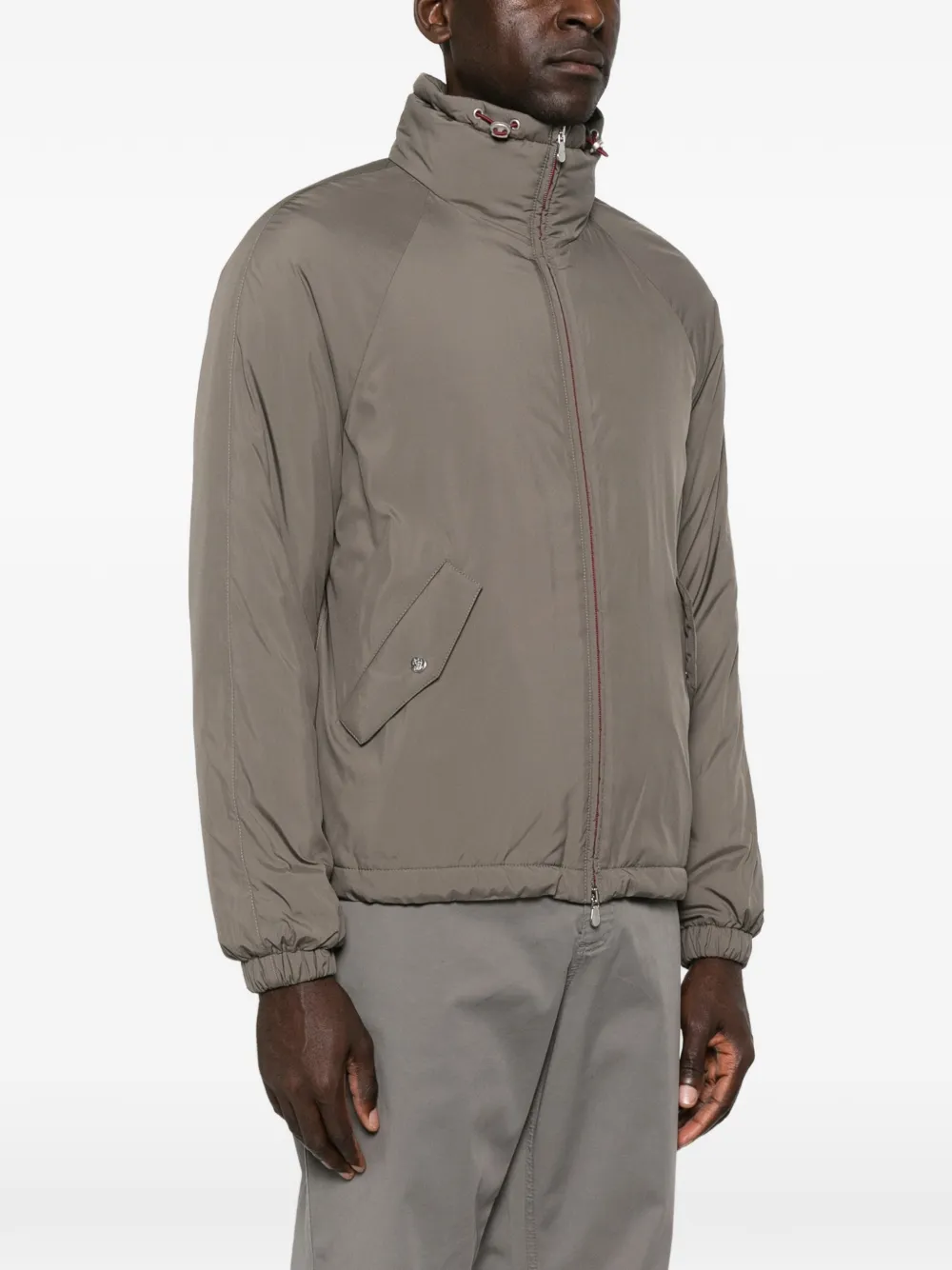 Brunello Cucinelli high-neck raglan-sleeve coat Grijs