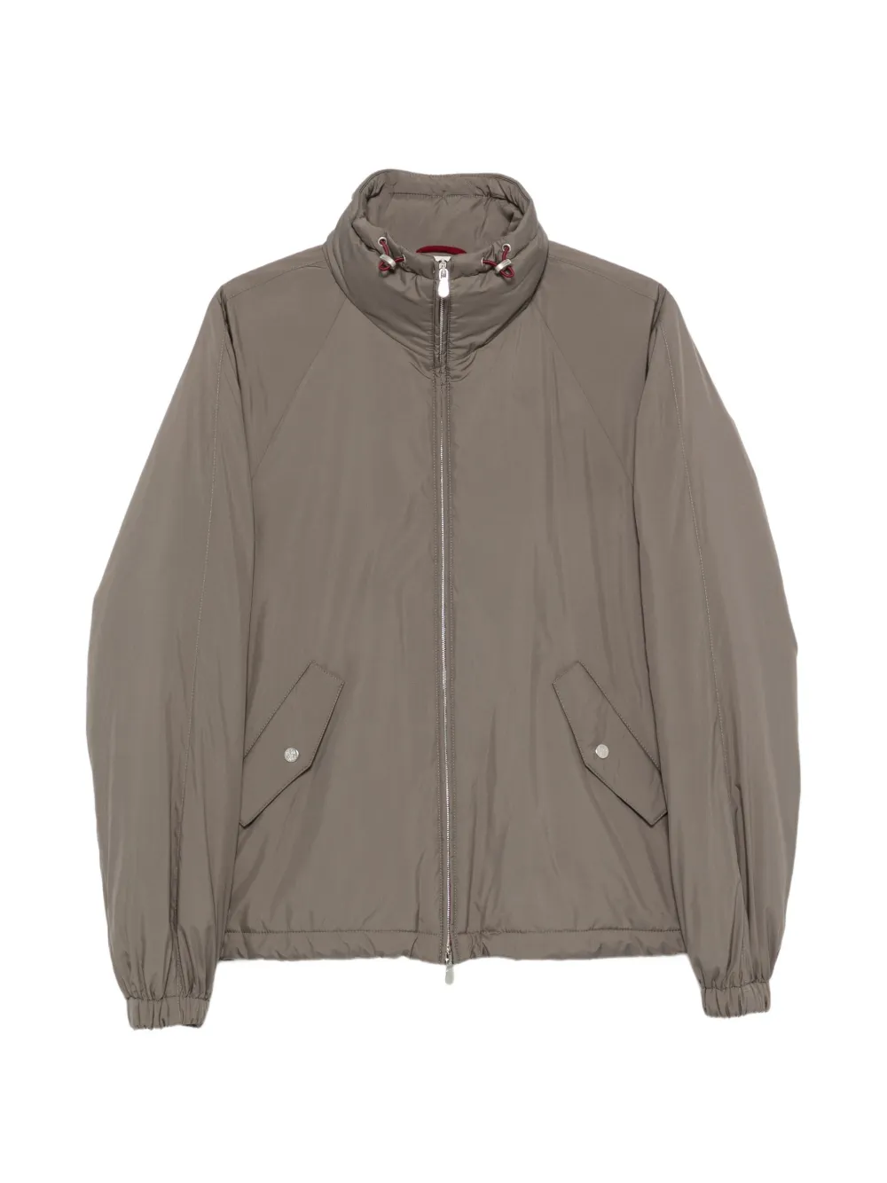 Brunello Cucinelli high-neck raglan-sleeve coat - Grigio