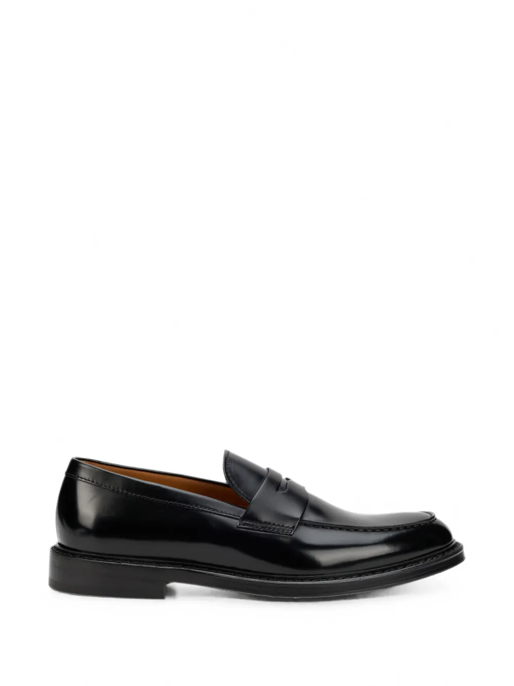 Doucal's polished leather loafers - Nero