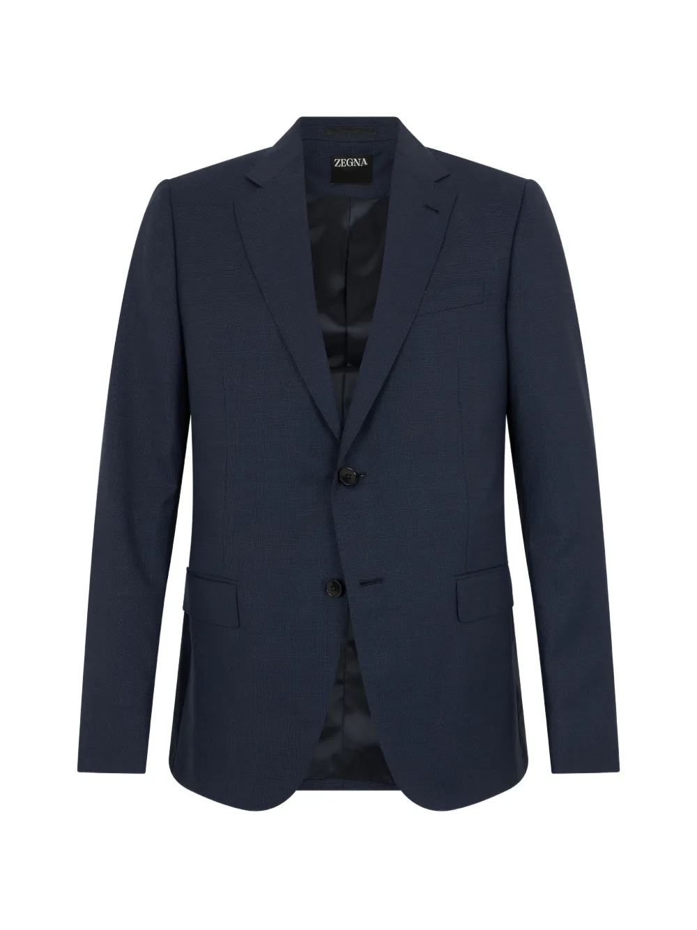 Zegna single-breasted wool suit Blauw