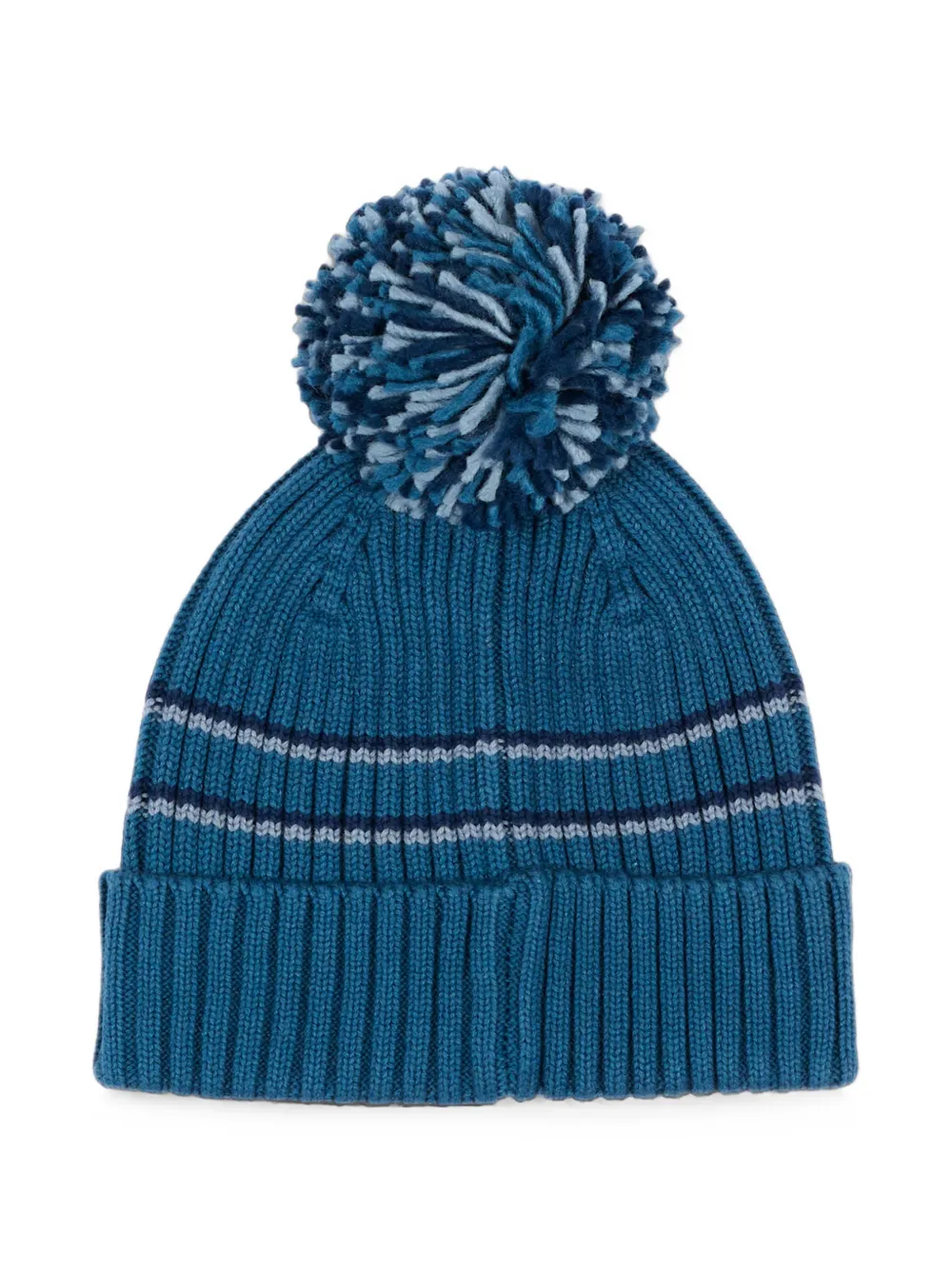 New Balance Kids Gestreepte muts met pompon Blauw