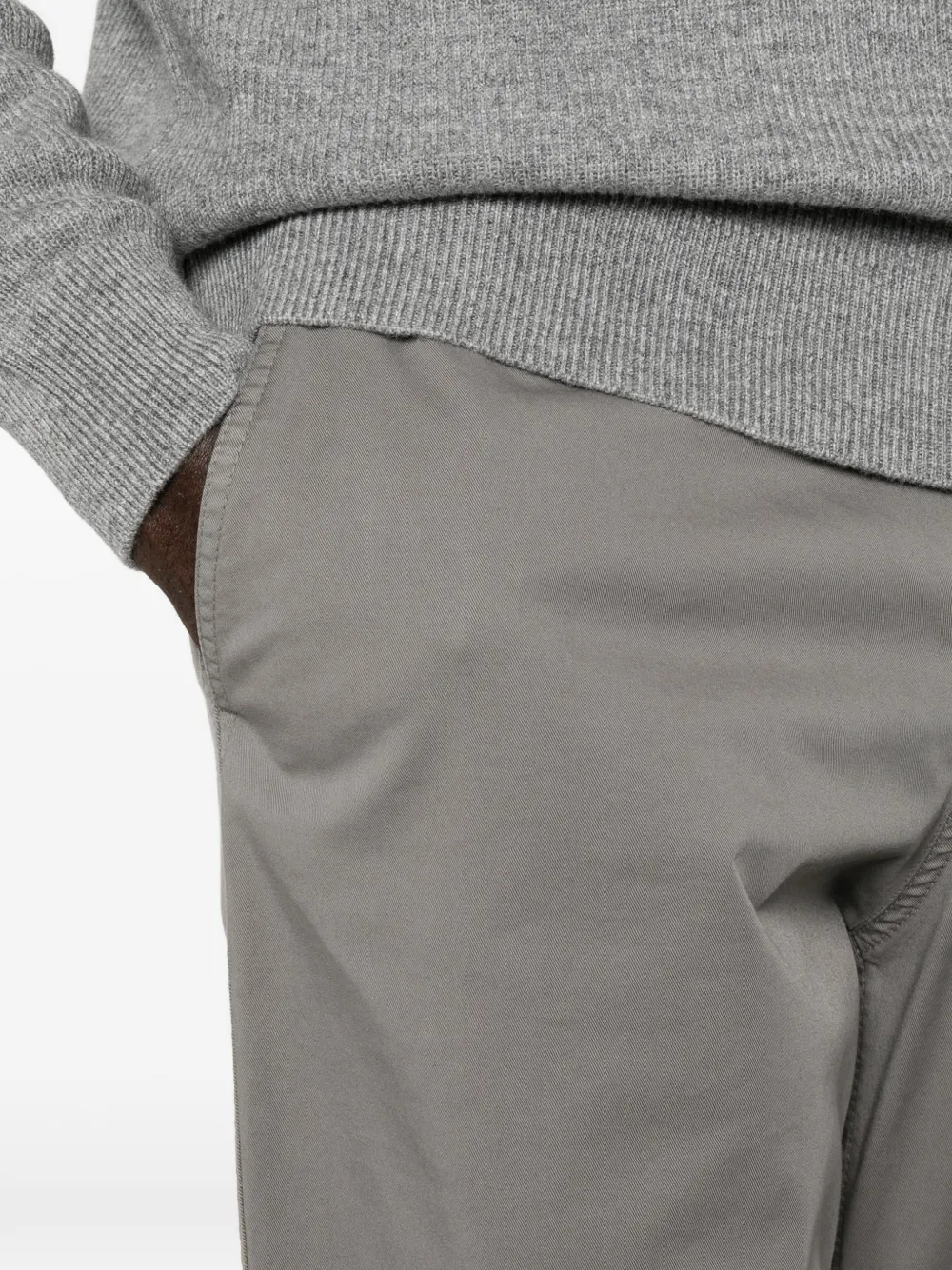 Brunello Cucinelli straight-leg chino trousers Grijs
