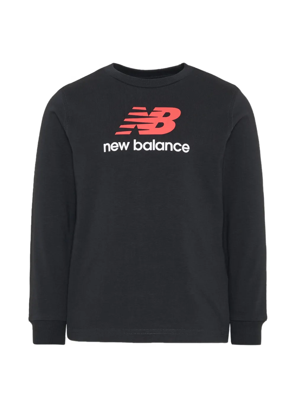 New Balance Kids logo-print long-sleeve T-shirt - Nero