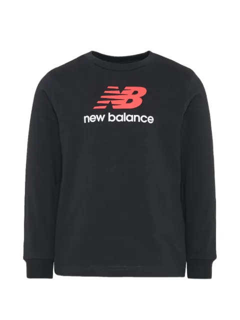 New Balance Kids logo-print long-sleeve T-shirt
