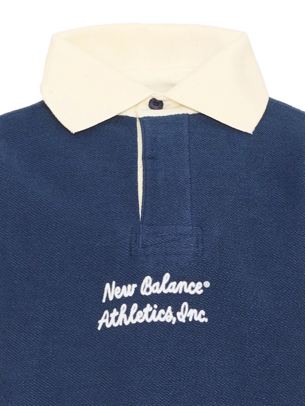 New Balance Kids Poloshirt met geborduurd logo Blauw