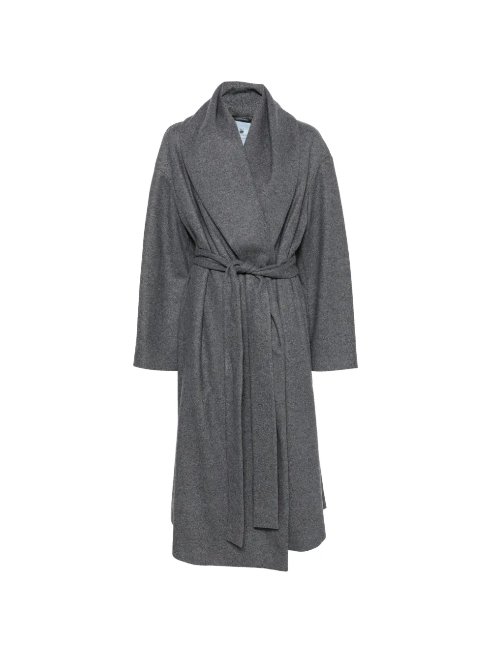 Colombo belted shawl-collar coat - Grau