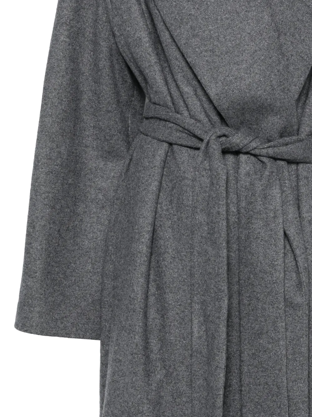 Colombo belted shawl-collar coat Grijs